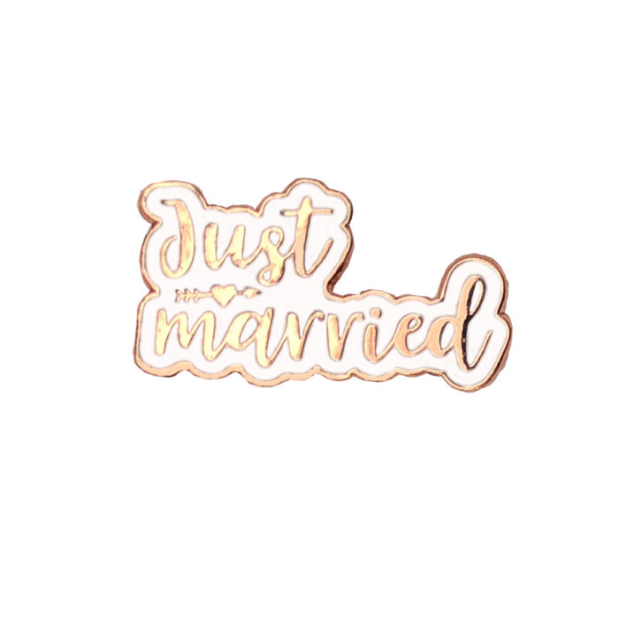 Just Married Rose Gold Wedding Charm