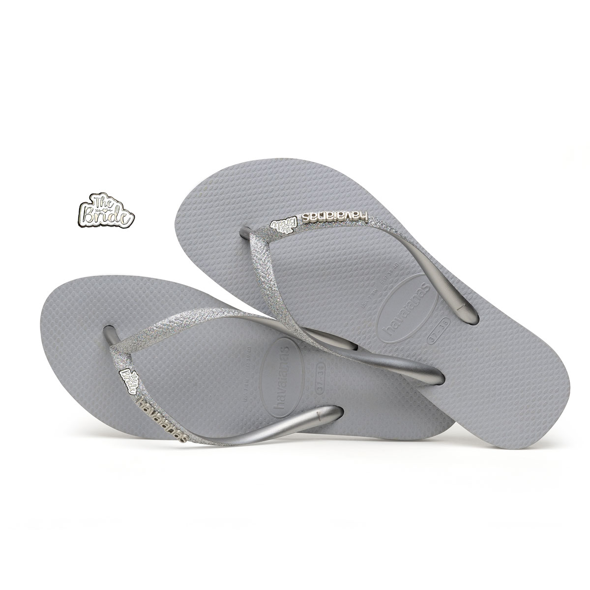 silver glitter havaianas