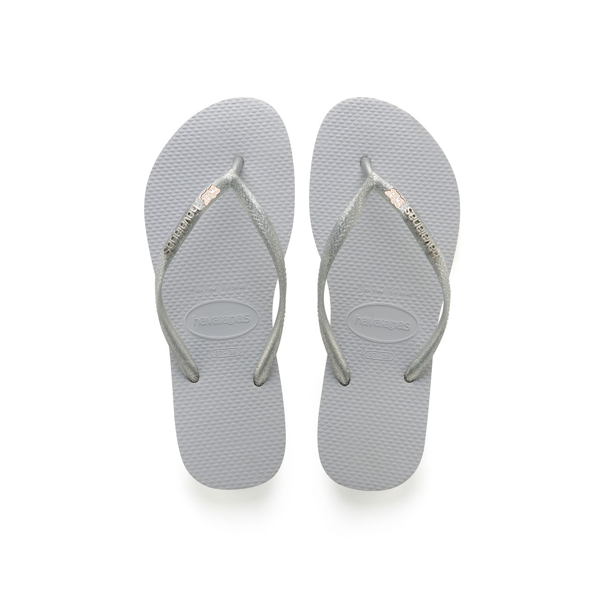 silver metallic havaianas