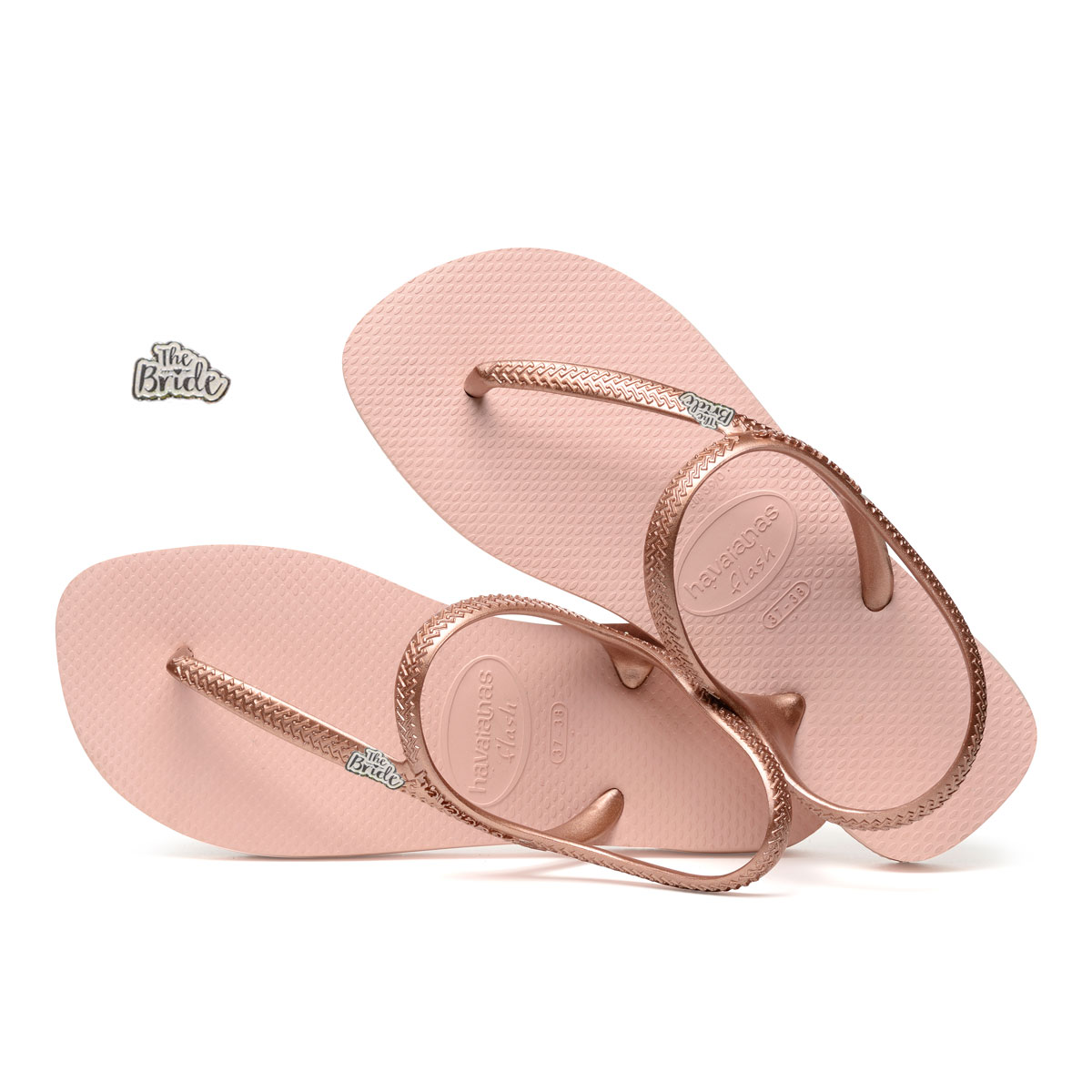 havaianas rose gold glitter