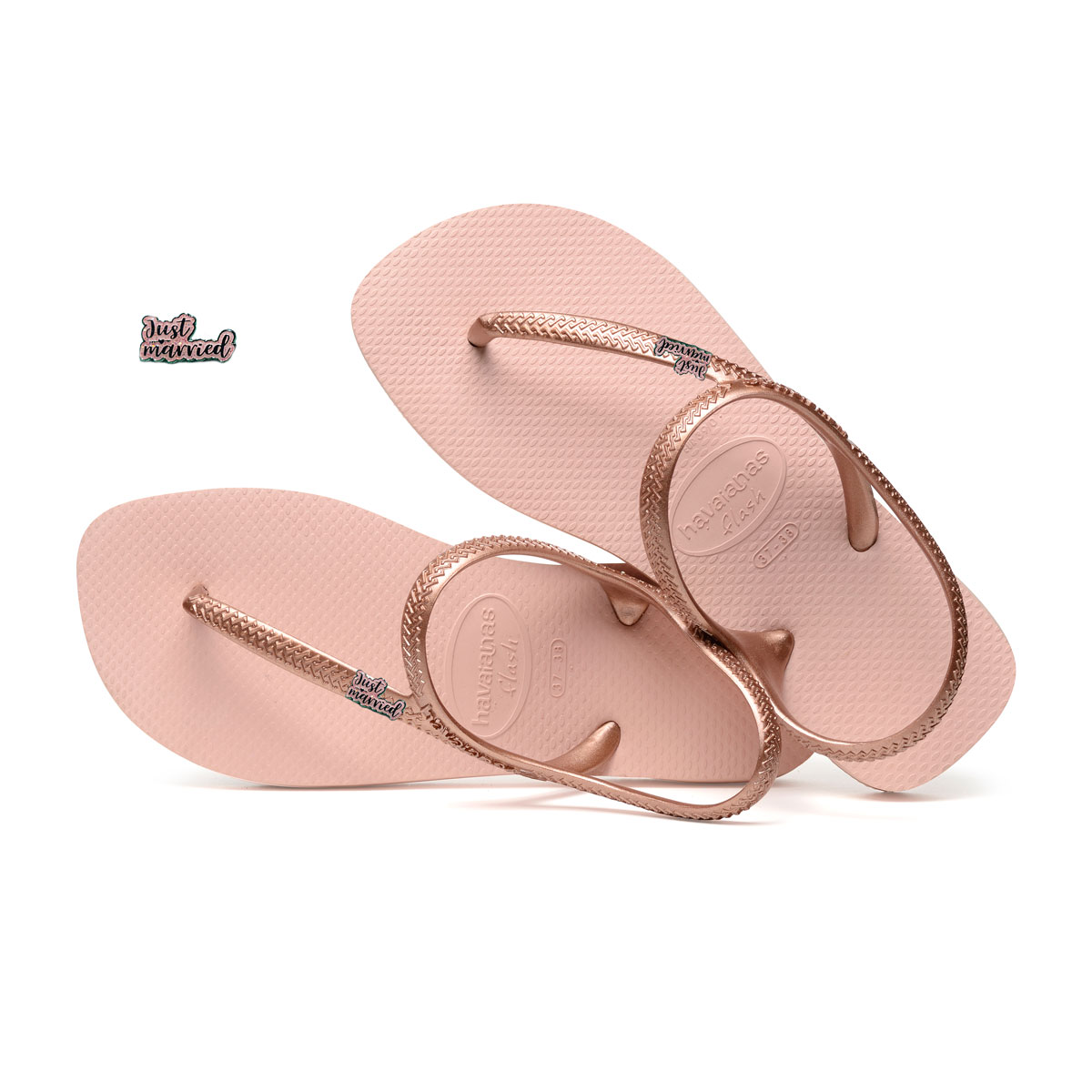 havaianas just married flip flops